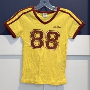 Urban Outfitters Yellow and Red 88 Ribbed and Fitted Tee size M NWOT